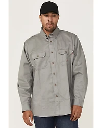 Forge Workwear Men's FR Solid Long Sleeve Button-Down Work Shirt