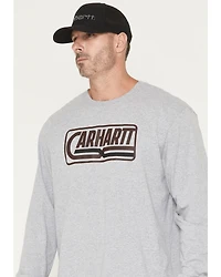 Carhartt Men's Logo Loose Fit Heavyweight Long Sleeve Graphic T-Shirt