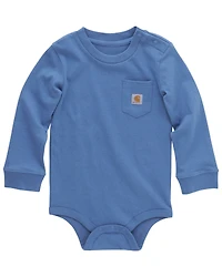 Carhartt Infant Boys' Long Sleeve Logo Pocket Onesie