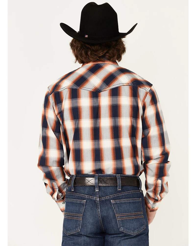 Cowboy Hardware Men's Hombre Large Plaid Pearl Snap Western Shirt