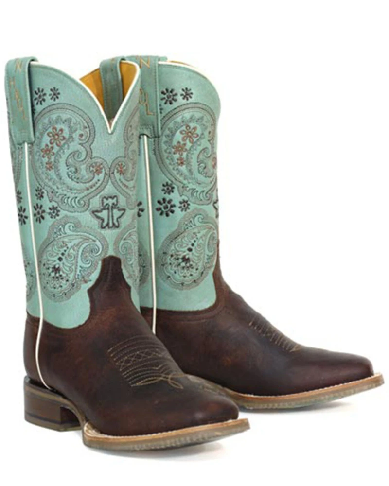 Tin Haul Women's Yee Haw Two Western Boots - Broad Square Toe