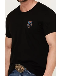 RANK 45® Men's Southwestern Print Bull Logo Short Sleeve Graphic T-Shirt
