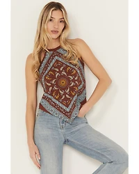 Shyanne Women's Bandana Print Halter Tank