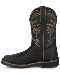 Justin Men's 11" Stampede Widowmaker Waterproof Pull-On Work Boots - Steel Toe