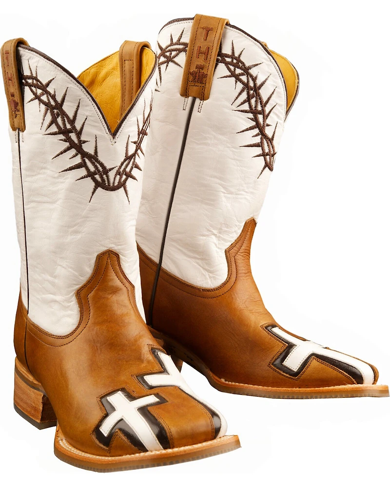 Tin Haul Women's Between Two Thieves & John 3:16 Western Boots - Square Toe
