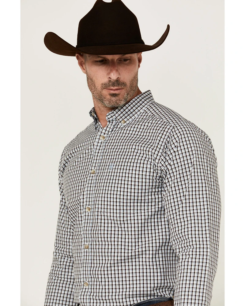 Ariat Men's Creek Plaid Print Long Sleeve Button-Down Western Shirt