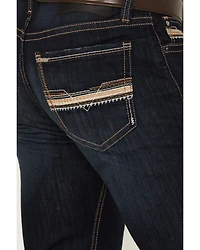 Rock & Roll Denim Men's Revolver Dark Wash Slim Straight Stretch Jeans