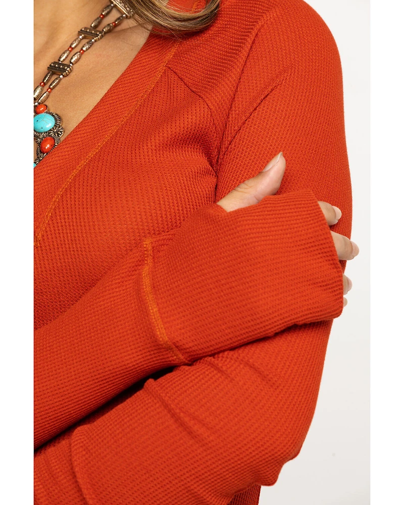 Red Label by Panhandle Women's Waffle Knit Top