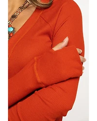 Red Label by Panhandle Women's Waffle Knit Top