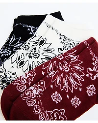 Shyanne Women's Bandana No Show Socks - 3 Pack