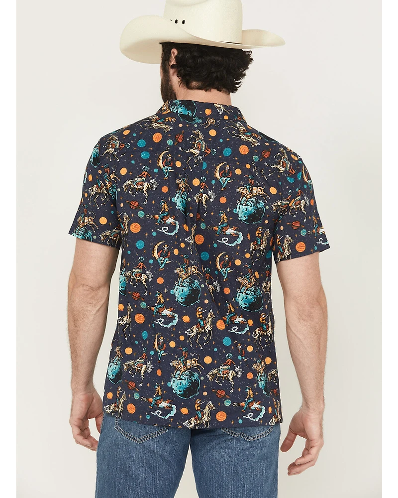 Cinch Men's Camp Space Cowboy Short Sleeve Button-Down Western Shirt