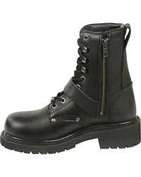 Milwaukee Leather Women's Buckled and Lace-to-Toe Boots - Square Toe