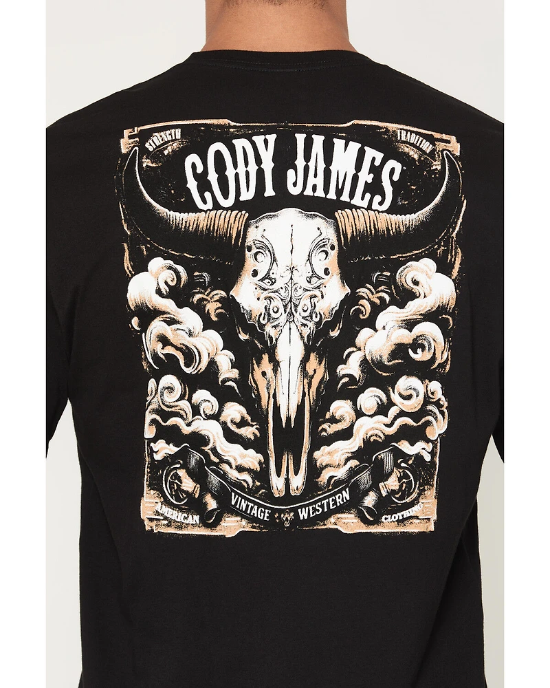 Cody James Men's Steerhead Long Sleeve Graphic T-Shirt