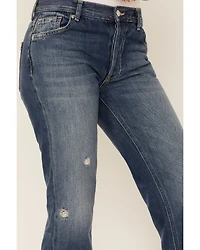 Free People Women's Mid Rise Crop Straight Jeans