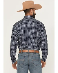 Cinch Men's Floral Print Long Sleeve Button-Down Western Shirt - Big