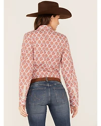 Cinch Women's Paisley Print Long Sleeve Button Down Core Shirt