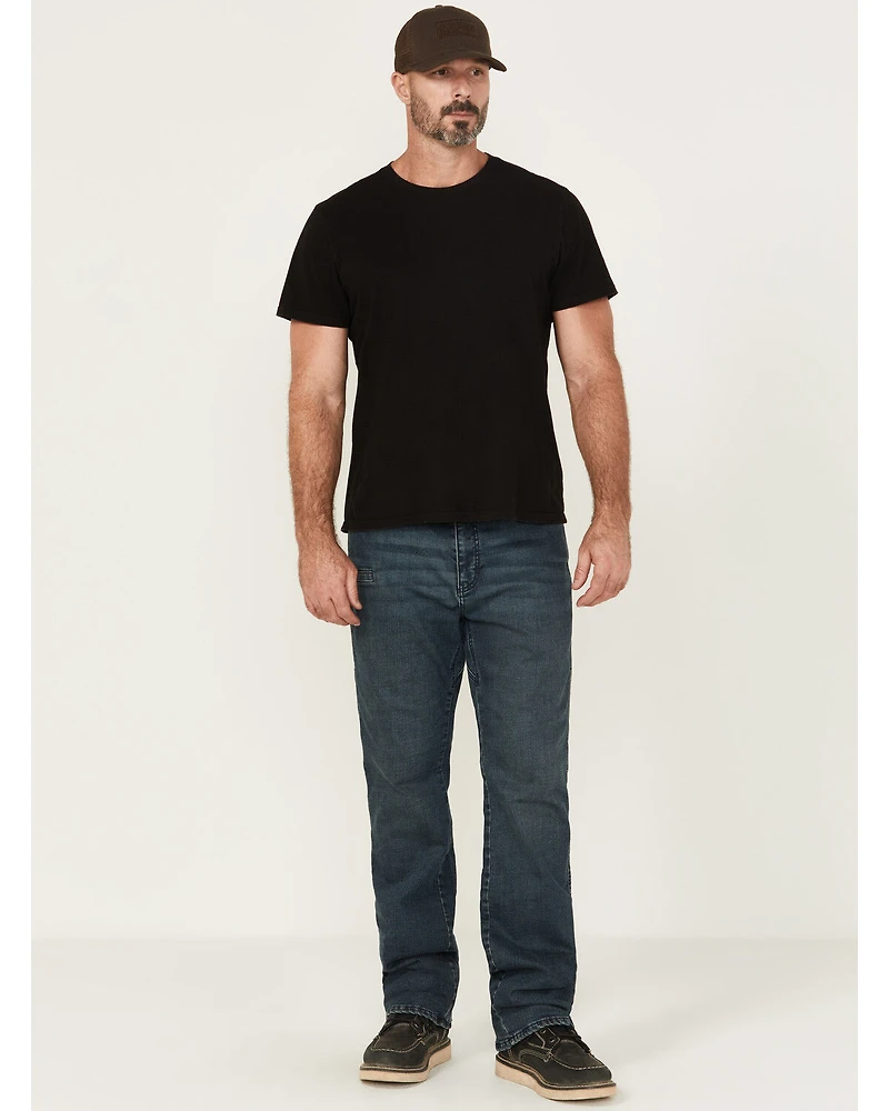 Hawx Men's Wellington Medium Wash Lined Straight Stretch Denim Jeans