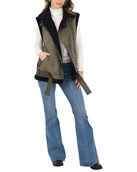 Frye Women's Belted Faux Shearling Vest