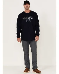Hawx Men's FR Flag Logo Graphic Long Sleeve Work T-Shirt
