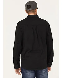 Brothers and Sons Men's Solid Pigment Slub Button Down Western Shirt