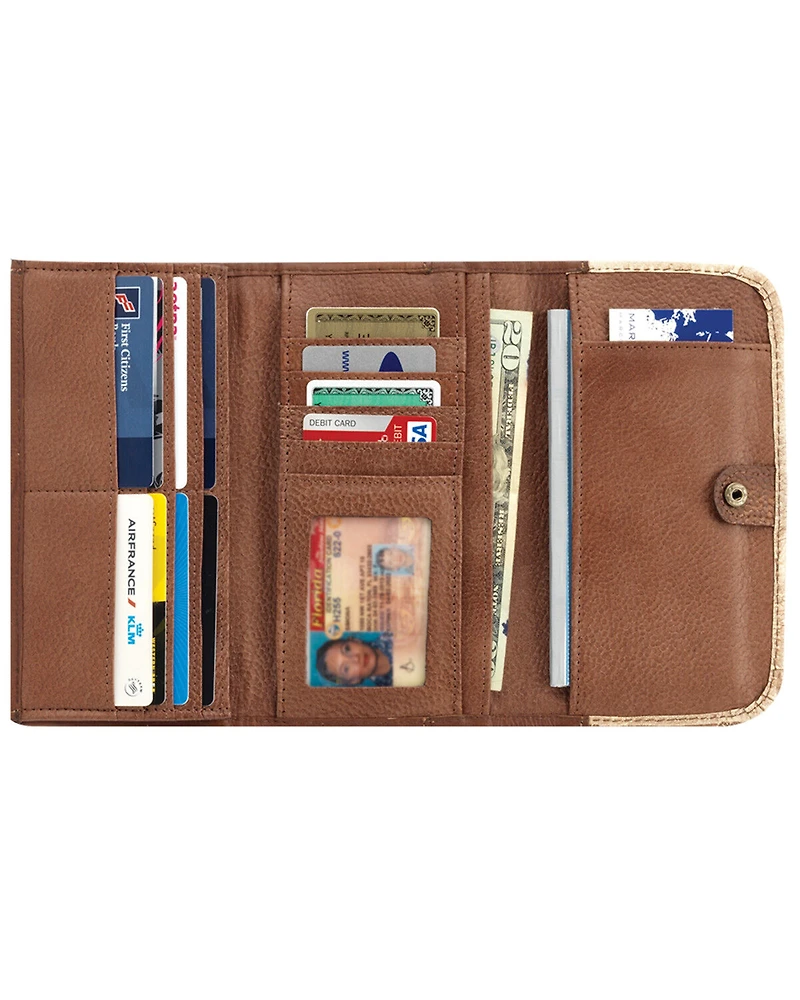 American West Harvest Moon Tri-Fold Leather Wallet