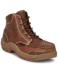 Justin Men's 5" Corbett Lace-Up Moc Waterproof Work Boots - Alloy Toe