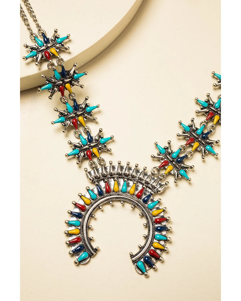 Shyanne Women's Summer Nights Firework Squash Blossom Necklace
