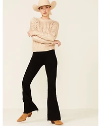Rock & Roll Denim Women's Metallic Cable Knit Sweater