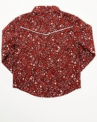 Shyanne Toddler Girls' Dakota Floral Print Long Sleeve Pearl Snap Western Shirt