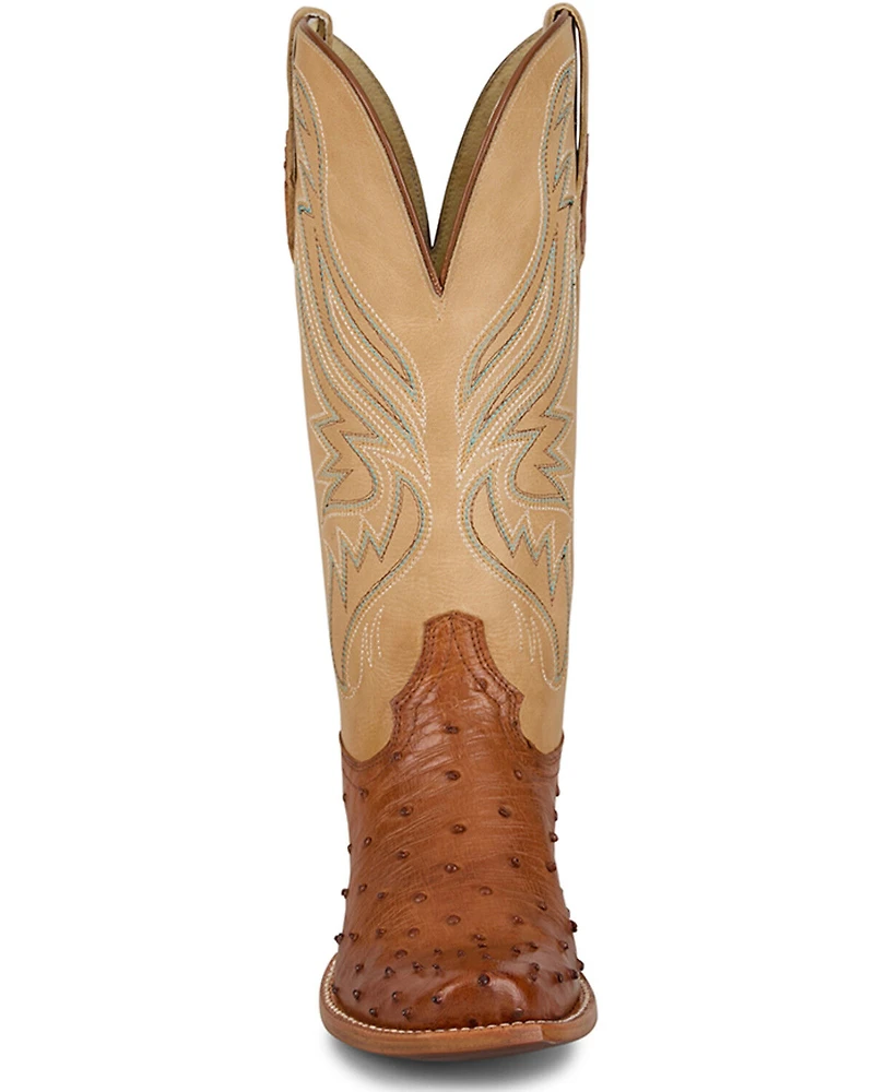 Tony Lama Women's Zaire Exotic Full Quill Ostrich Western Boots - Square Toe