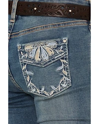 Shyanne Girls' Shayla Bootcut Embroidery Stretch Denim Jeans