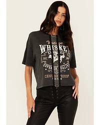 Shyanne Women's Chain Front Whiskey Short Sleeve Graphic Tee