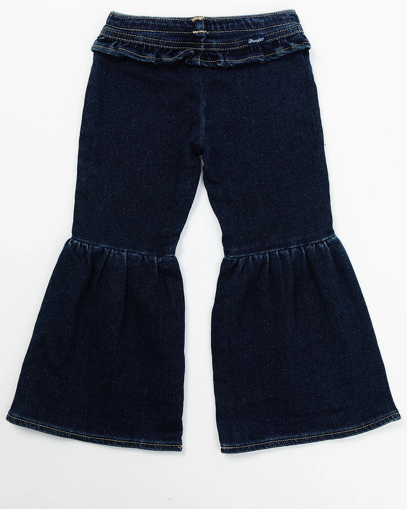 Wrangler Toddler Girls' Dark Wash Flare Pants