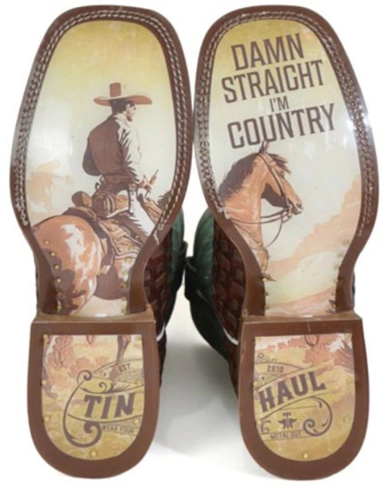 Tin Haul Men's Tangled Western Boots - Broad Square Toe