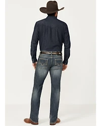 Rock & Roll Denim Men's Revolver Medium Vintage Wash Slim Straight Reflex Jeans