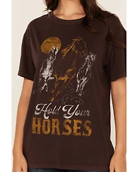 Shyanne Women's Hold Your Horses Short Sleeve Graphic Tee