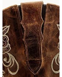 Shyanne Women's Lasy Floral Embroidered Western Boots - Broad Square Toe