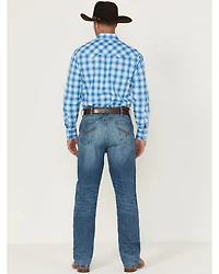 Wrangler Men's 20X Barnaby Medium Wash Relaxed Straight Stretch Denim Jeans