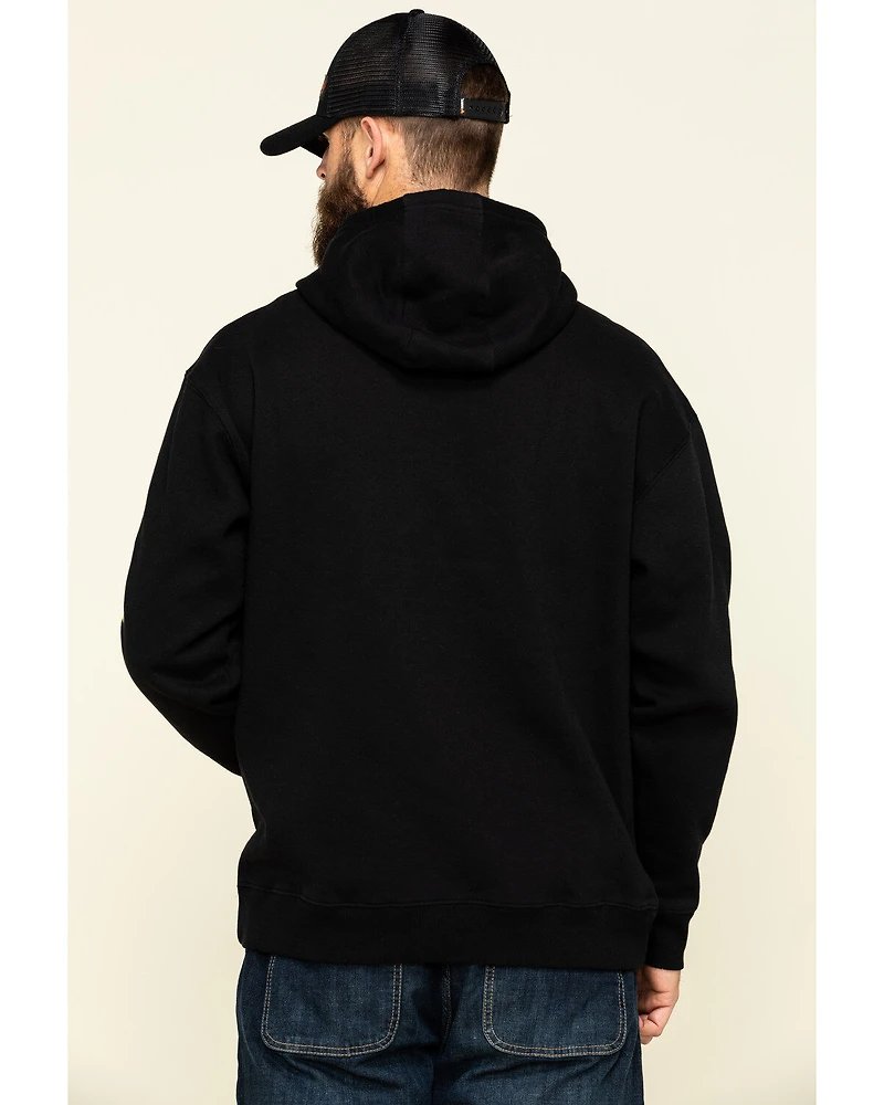 Ariat Men's Black/Lime Rebar Graphic Hooded Work Sweatshirt