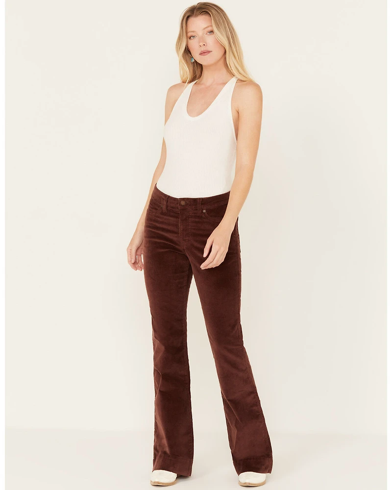 Wrangler Retro Women's Corduroy High Rise Stretch Trouser Jeans