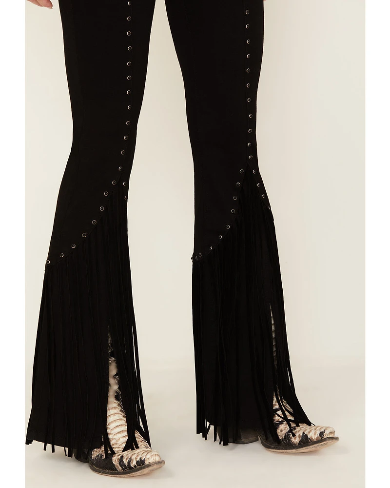 Idyllwind Women's Fringe & Embellished High Risin' Stretch Flare Jeans