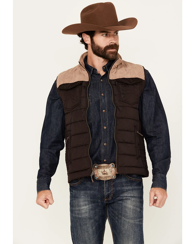 Hooey Men's Colorblock Packable Puffer Vest