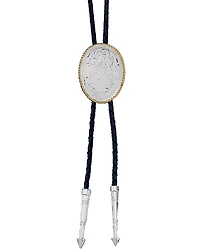 Montana Silversmiths Men's Engraved Silver Bolo Tie