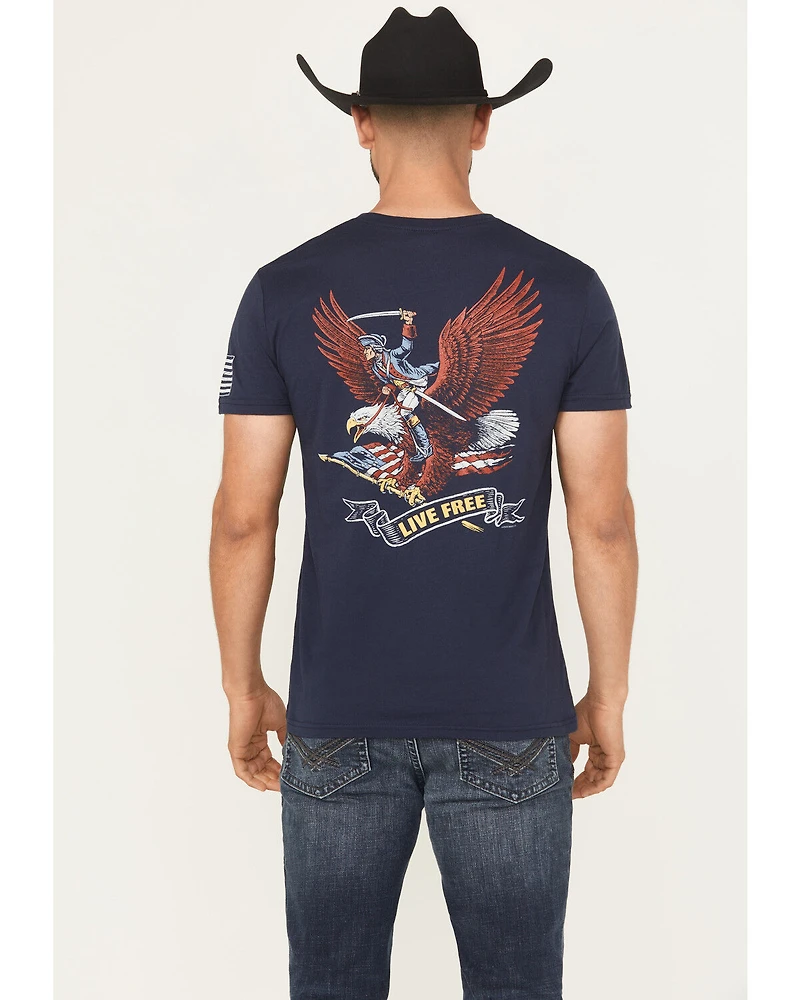 Buckwear Men's Patriot Rider Short Sleeve Graphic T-Shirt