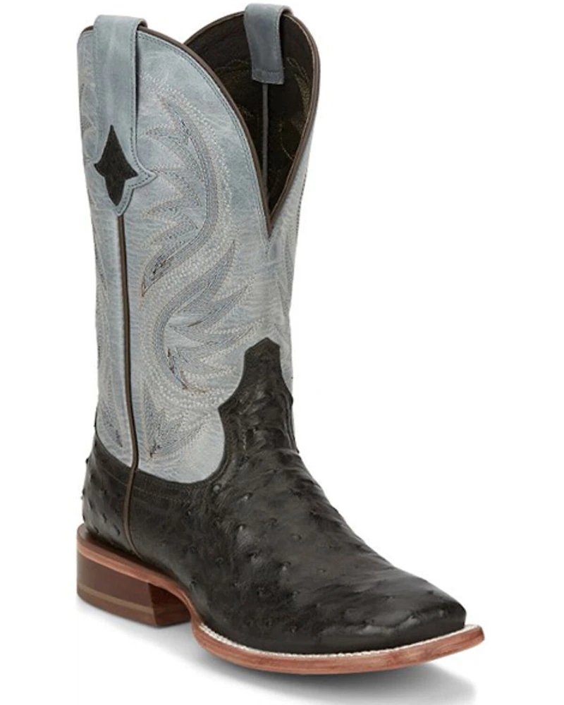 Tony Lama Women's Searcy Exotic Full Quill Ostrich Western Boots - Broad Square Toe