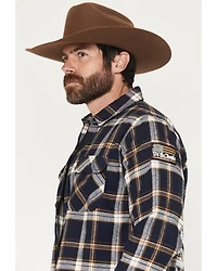 Howitzer Men's We The People Plaid Print Long Sleeve Button-Down Flannel Shirt