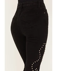 Idyllwind Women's Alameda High Risin Studded Stretch Flare Jeans