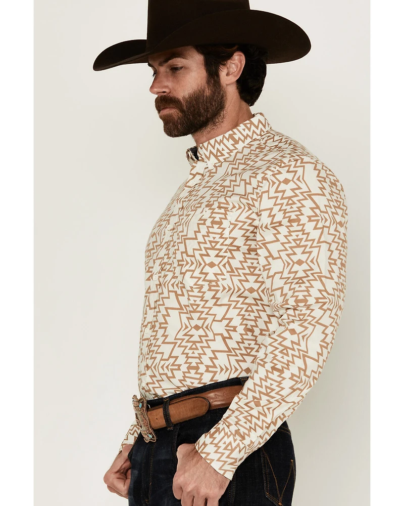 RANK 45® Men's Trinidad Southwestern Print Long Sleeve Button-Down Stretch Western Shirt