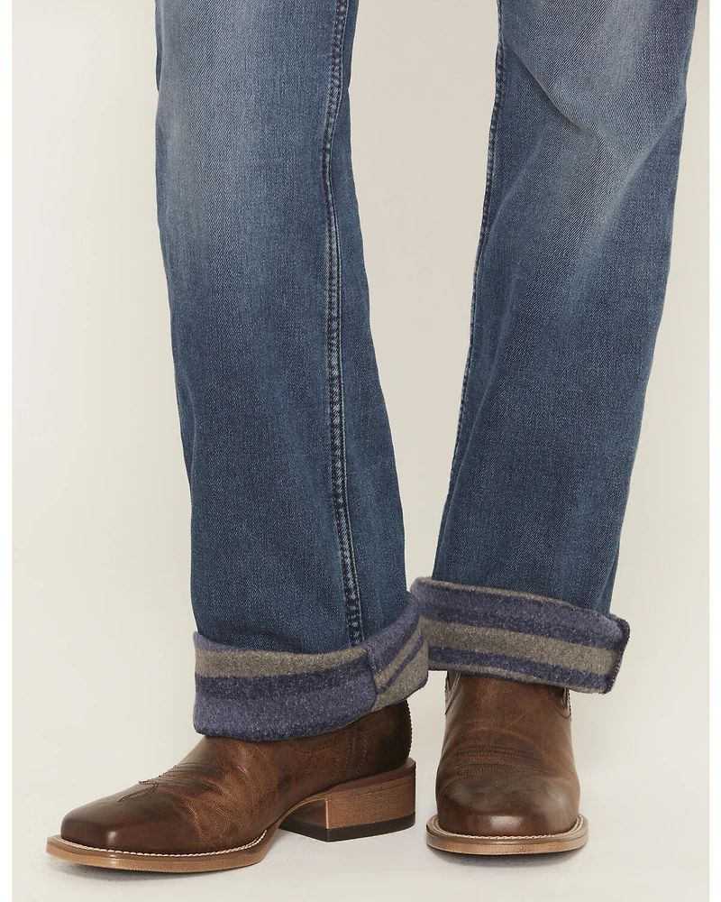 Wrangler Retro Women's Mae Dark Wash Mid Rise Lined Bootcut Stretch Denim Jeans