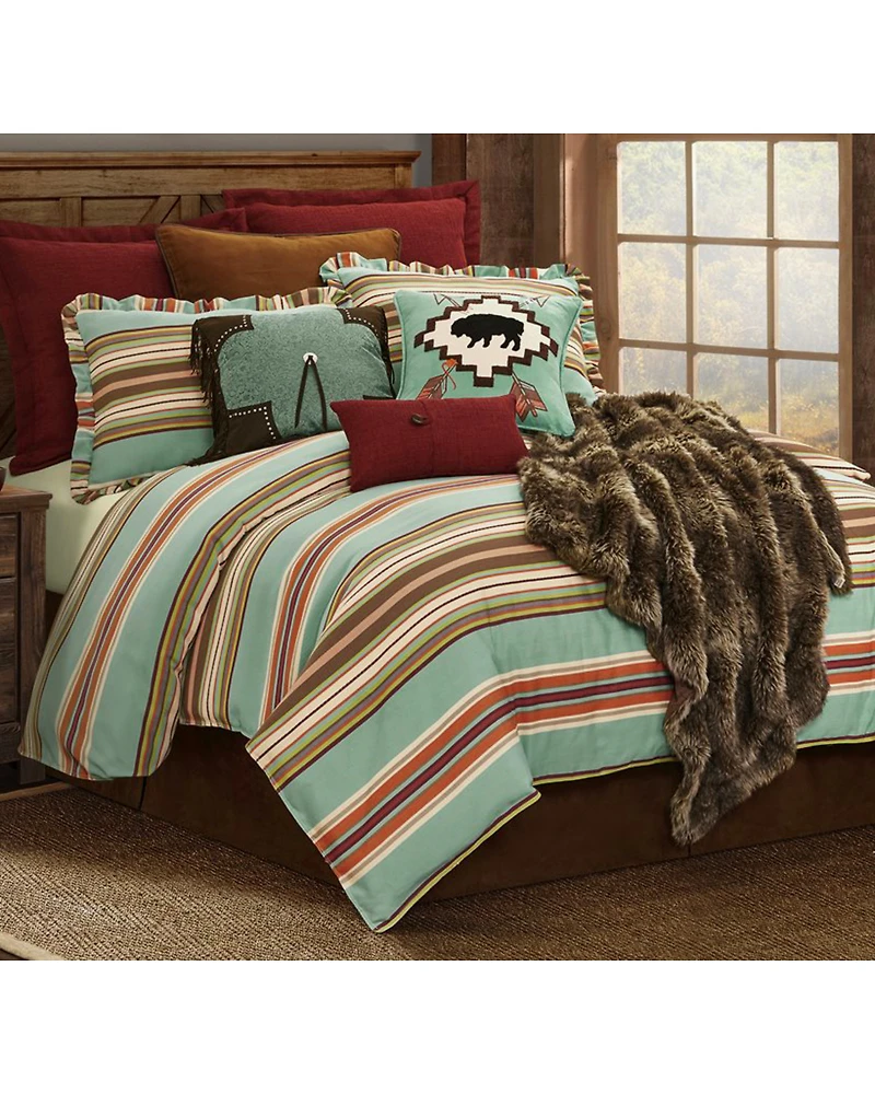 HiEnd Accents Turquoise Serape 2-Piece Comfort Set - Twin